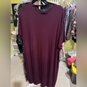 #25 NWT Burgundy tshirt dress 3XL